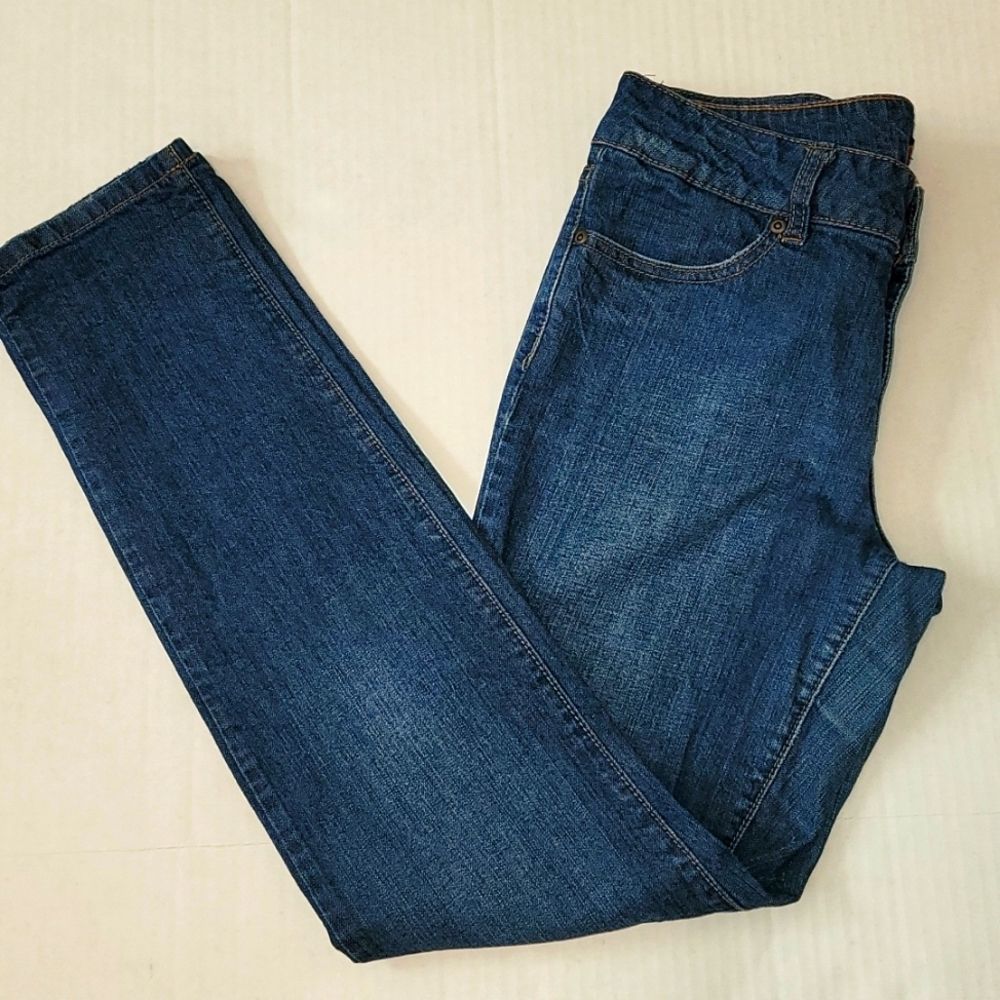 21-High Waisted Straight Leg Denim Jeans, sz. 30